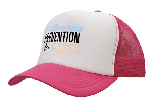 Drowning Prevention Darts Trucker Cap - Pink